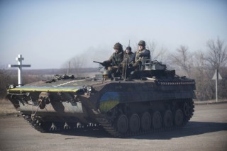 Blast hits march in eastern Ukraine, killing 2