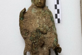 Buddha statue, circa 9th century Korea, found