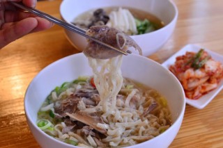 Korean chicken noodle soup at Woo Hyung-joon Rice Mill