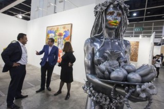 Metal cubes, N. Korea handcraft highlight Hong Kong art show