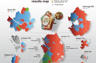 [Graphic News] 20th National Assembly election results map