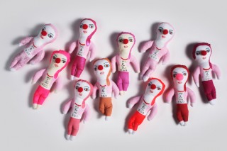 Artist ‘instantly sews’ thoughts, feelings into rag dolls