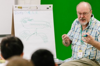 Artist’s visit helps pupils dive into drawing