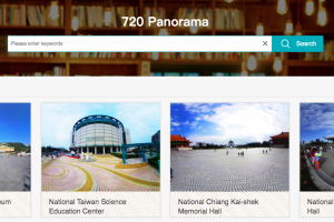 Search any keyword to look around the 113 panorama images of Taipei City.