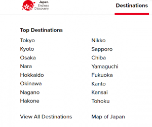 Click on ‘Destinations’, then choose any of the top destinations listed below for pictures and historic information.