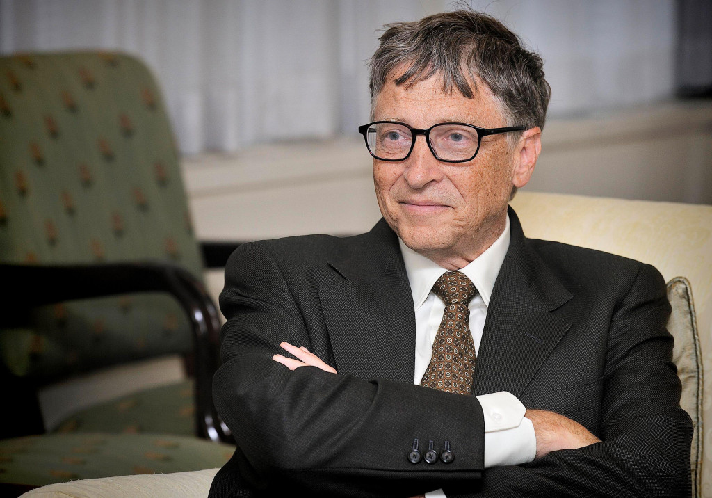 Bill Gates, billionaire and co-founder of Microsoft Corporation, at the Department of Energy on October 8, 2018. (USA)