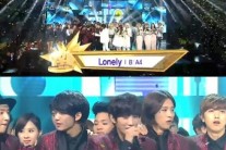 B1A4, 걸스데이-동방신기 제치고 ‘인기가요’ 정상