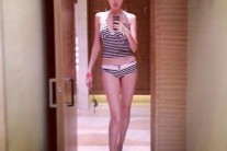 미스월드 장쯔린 수영복 셀카사진 화제