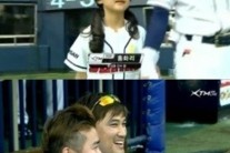 홍화리 시구, 아빠 홍성흔 닮아 완벽 투구
