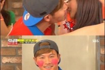 런닝맨 하연수 김종국, ‘단무지 키스’.. “3mm면 입술 닿은거 아냐?”