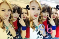 와썹 수진-우주, 앤씨아와 깜찍 발랄 ‘친분샷’ 공개