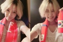 ‘티아라’효민, 한국 러시아 월드컵 경기 응원 합류…”화이팅”