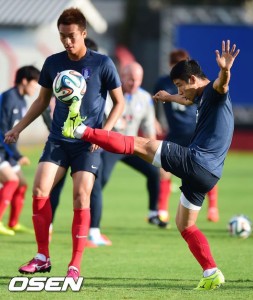 월드컵-한국-알제리패배후 훈련
