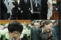 [이슈현장]故 신해철, 오열 속 영결식-발인 거행…가요계 동료들 참석