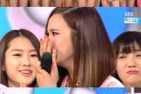 ‘인기가요’ EXID, 지상파 첫 1위에 눈물 펑펑…JYP 사단 제쳤다