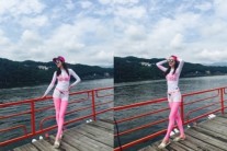 김사희, 군살 없는 몸매 돋보이는 래시가드 인증샷