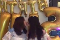 설리 생일 맞아 ‘입술 뽀뽀’ 선물한 구하라