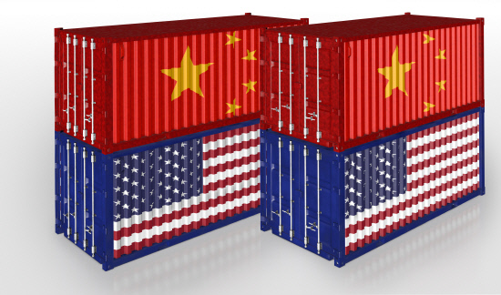 United States and China Cargo Container.