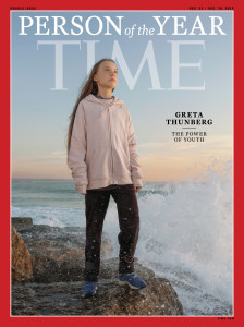 미국의 시사주간지 타임의 ‘올해의 인물’로 선정된 스웨덴의 환경운동가 그레타 툰베리. [AP=헤럴드경제]
