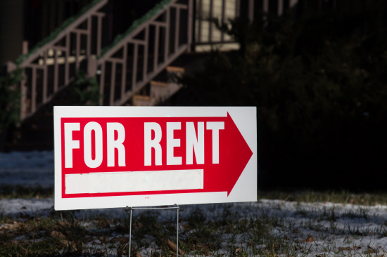 For Rent sign in front of a home