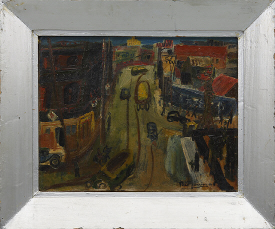 Shanghai Street 40x31 Oil on Canvas  1940, Shanghai