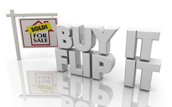 Buy It Flip It House Home Sale Sign 3d Illustration