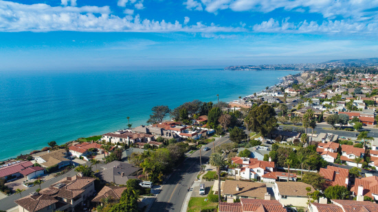 Aerial Dana Point taken from Capistrano Beach