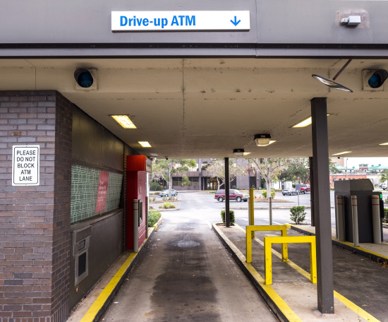 drive up atm drive through bank