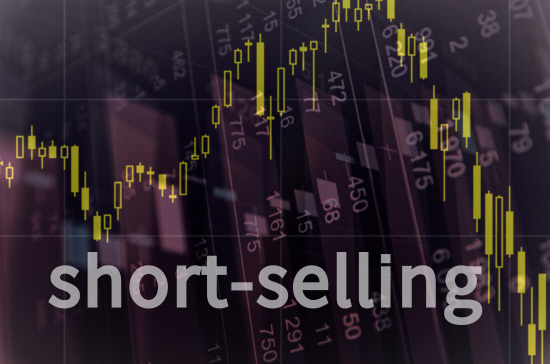 Downtrend stock chart on