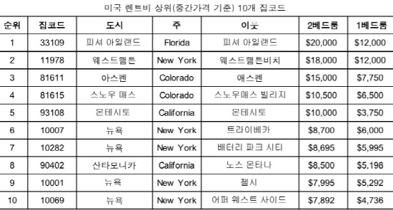 미국렌트비상위10개