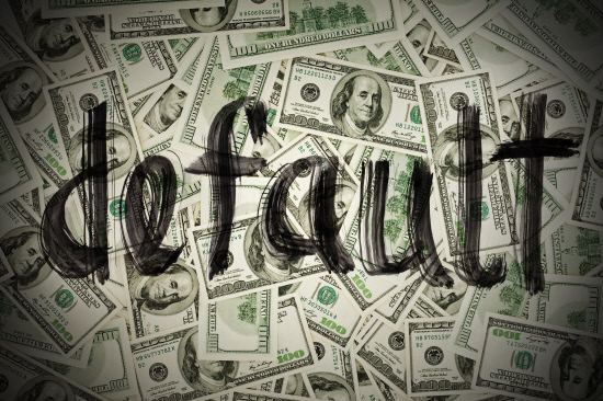 Default of USA dollar currency concept photo