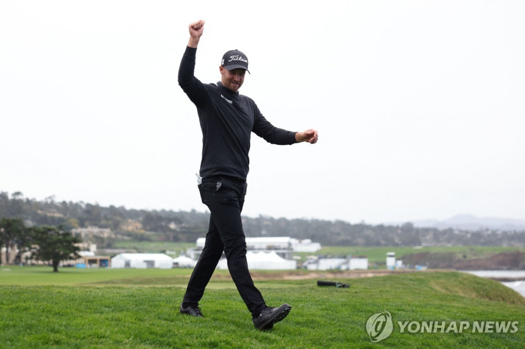 페블비치 프로암 3라운드에서 코스 레코드를 작성한 윈덤 클라크[게티이미지/AFP=연합]