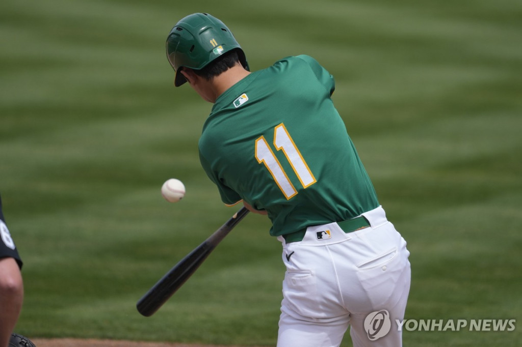 시범경기 타율 0.500으로 빅리그 재진입에 청신호를 켠 박효준 [AP=연합]