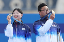 ‘양궁 3관왕’ 김우진·임시현, 대한체육회 선정 MVP