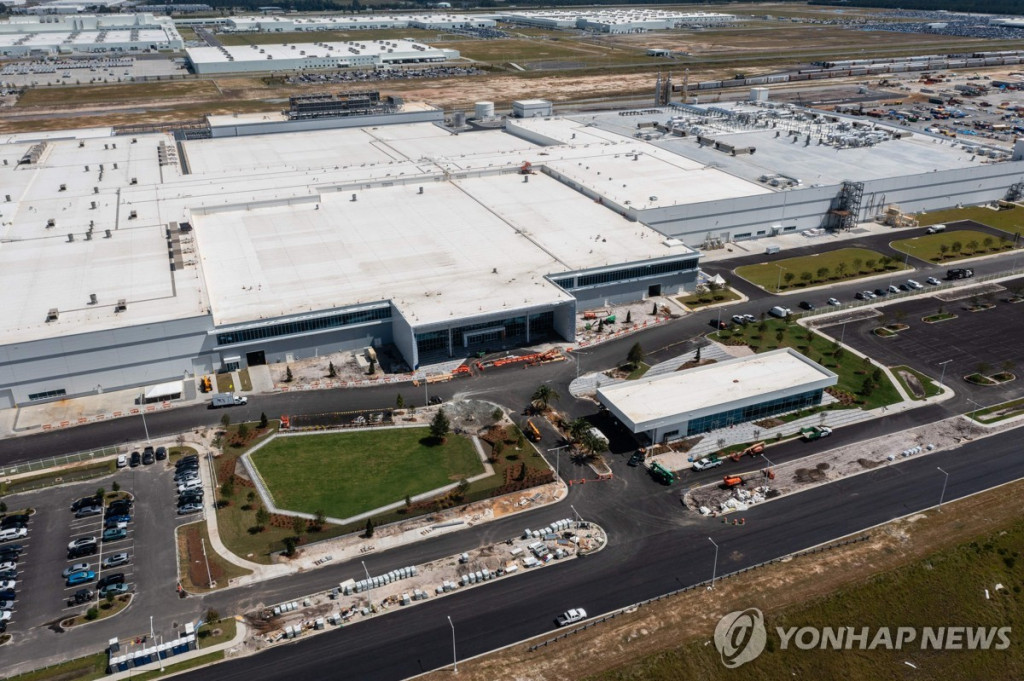 미 조지아주에 건설중인 배터리공장[AFP=연합 자료]