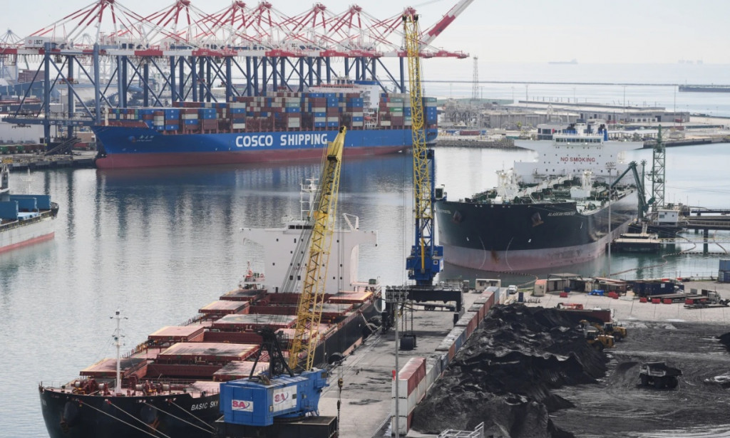 로스앤젤레스 롱비치 무역항[AP=연합자료]