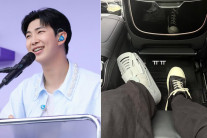 발목 깁스한 채 광화문 공연…RM “ㅠㅠ” 아쉬움 폭발