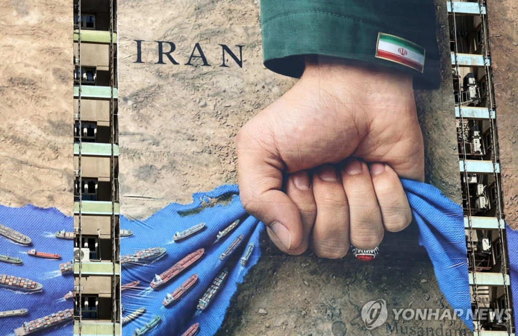 이란의 호르무즈 해협 봉쇄 이미지 [EPA= 연합자료]