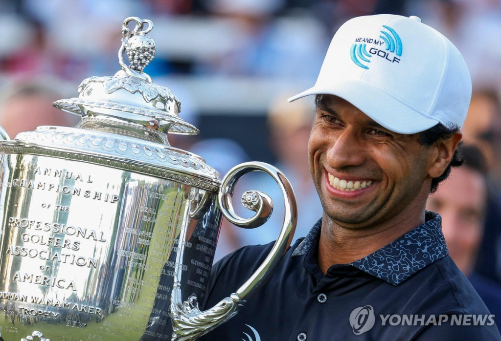 PGA 챔피언십 우승자 에런 라이 [게티이미지/AFP=연합]