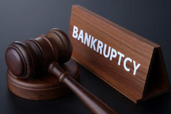 Bankruptcy Law: Gavel and Wooden Sign